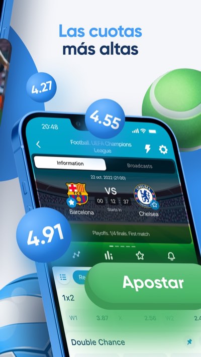 لقطة من متجر App Store: صفحة مباراة وزر الرهان في تطبيق 1xBet